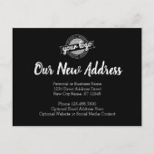 ビジネスロゴによる新しいアドレスの変更 案内ポストカード (正面)
