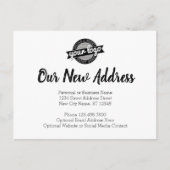 ビジネスロゴによる新しいアドレスの変更 案内ポストカード (正面)
