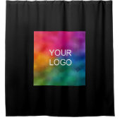 ビジネスロゴのアップロードを独自に作成 シャワーカーテン (正面)