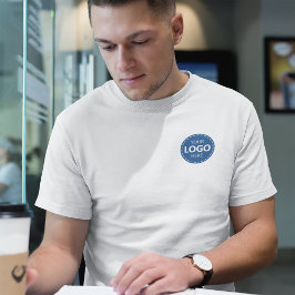 ビジネスロゴのアップロードテンプレート – 前後のロゴ Tシャツ