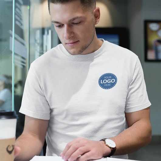 ビジネスロゴのアップロードテンプレート – 前後のロゴ Tシャツ