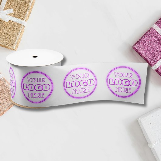 ビジネスロゴのアップロードプロフェッショナル サテンリボン