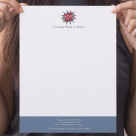 ビジネスロゴのアップロードモダンシンプル レターヘッド