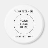 ビジネスロゴのアップロード文字従業員スタッフ名 マグネット (正面)