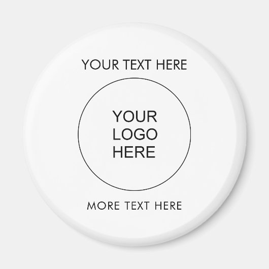 ビジネスロゴのアップロード文字従業員スタッフ名 マグネット (正面)