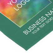 ビジネスロゴのアップロード無地のカラーハンターグリーン ロングテーブルランナー (コーナー)