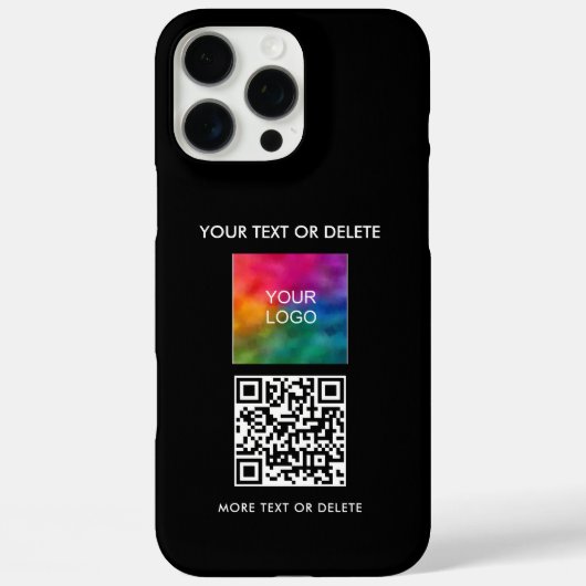 ビジネスロゴのアップロードQRコード自分で作成 Case-Mate iPhoneケース (裏面)