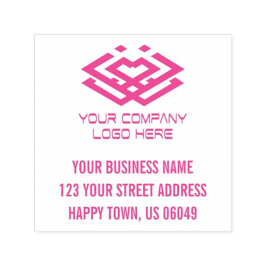 ビジネスロゴのアドレス セルフインキングスタンプ (デザイン)