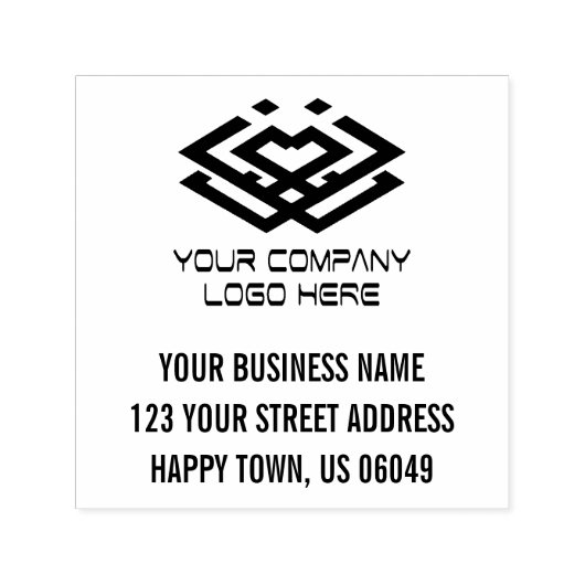 ビジネスロゴのアドレス セルフインキングスタンプ (デザイン)