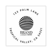 ビジネスロゴのアド企業のレス ラバースタンプ (インプリント)