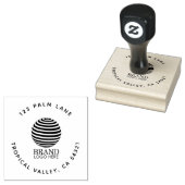 ビジネスロゴのアド企業のレス ラバースタンプ (押印)