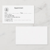 ビジネスロゴのアポイントメントおよび紹介カード 予約カード (正面/裏面)