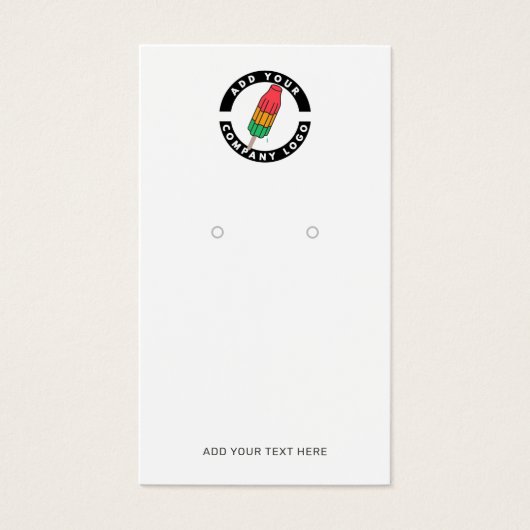 ビジネスロゴのイヤリングカスタムディスプレイカードの追加 (正面)