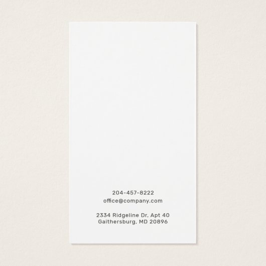 ビジネスロゴのイヤリングモダンディスプレイカードの追加 (裏面)