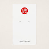 ビジネスロゴのイヤリングモダンディスプレイカードの追加 (正面)