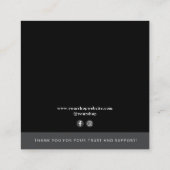 ビジネスロゴのイヤリング表示カードの追加 コーリングカード (裏面)