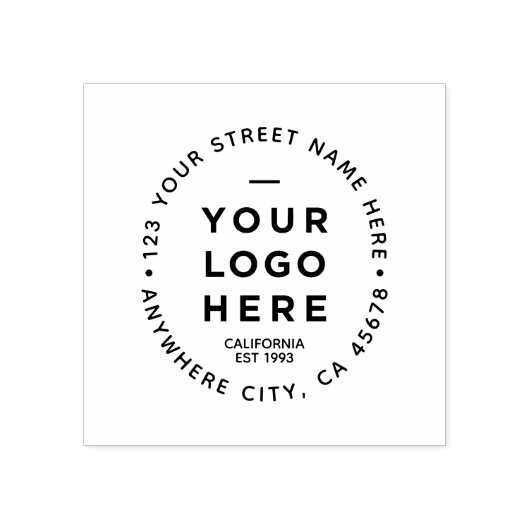 ビジネスロゴのカスタム差出人住所 ラバースタンプ (インプリント)