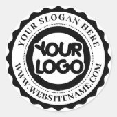 ビジネスロゴのカスタム ラウンドシール (正面)