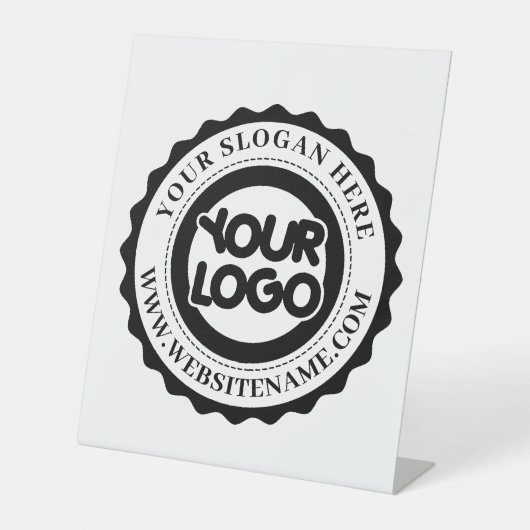 ビジネスロゴのカスタム 台座サイン (正面)