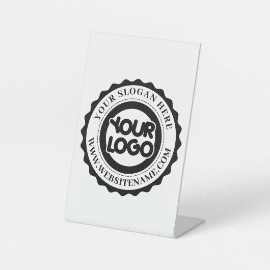 ビジネスロゴのカスタム 台座サイン (正面)