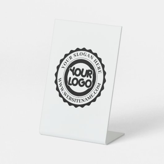 ビジネスロゴのカスタム 台座サイン (正面)