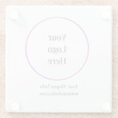 ビジネスロゴのカスモダンタマイズテンプレート ガラスコースター (裏面)