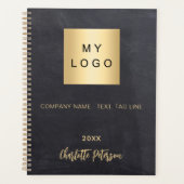 ビジネスロゴのシルクボードのグレー名2026 プランナー手帳 (正面)