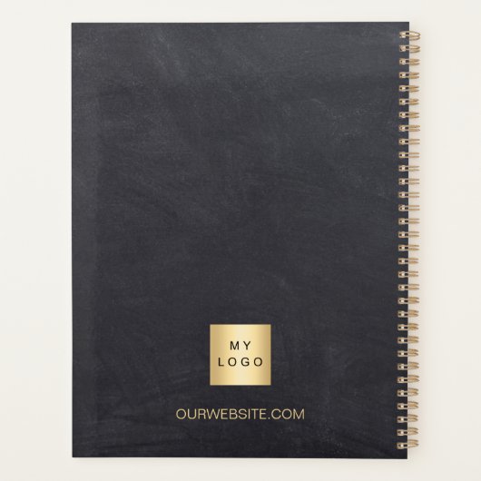 ビジネスロゴのシルクボードのグレー名2026 プランナー手帳 (裏面)