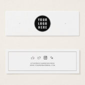 ビジネスロゴのスタッドイヤリングディスプレイカード (正面&裏面)