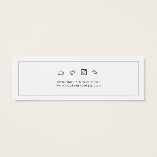 ビジネスロゴのスタッドイヤリングディスプレイカード (裏面)