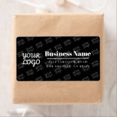 ビジネスロゴのタイル状のモダン差出人住所 ラベル (インサイチュ)