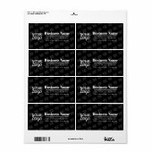 ビジネスロゴのタイル状のモダン差出人住所 ラベル (フルシート)