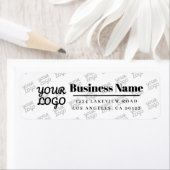 ビジネスロゴのタイル状のモダン差出人住所 ラベル (インサイチュ)