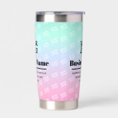 ビジネスロゴのパターン（両面） カラフル & グラデーション 保温保冷タンブラー (左面)