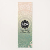 ビジネスロゴのパーソナライズ |グリーンエレガントヨガ ヨガマット (正面)