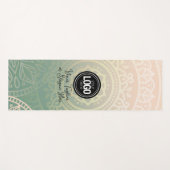 ビジネスロゴのパーソナライズ |グリーンエレガントヨガ ヨガマット (正面(横))