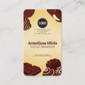 ビジネスロゴのパーソナライズ |チョコレート会社 名刺 (正面)