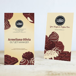 ビジネスロゴのパーソナライズ |チョコレート会社 名刺