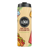 ビジネスロゴのパーソナライズ |ハンバーガーホットドッグテーマ タンブラー (正面)