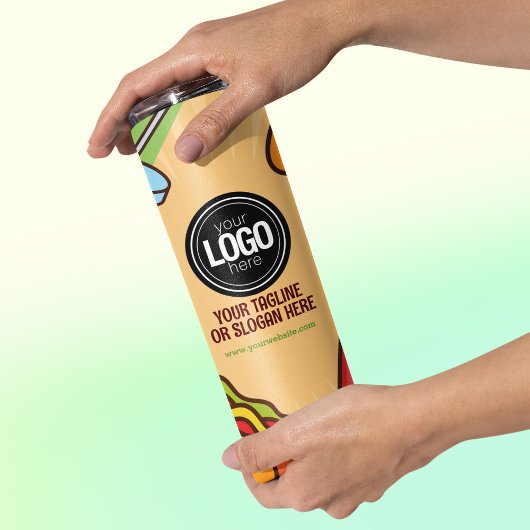 ビジネスロゴのパーソナライズ |ハンバーガーホットドッグテーマ タンブラー