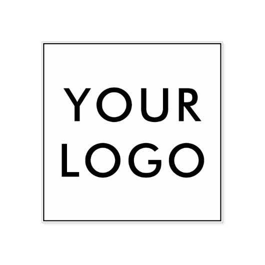 ビジネスロゴのフルサイズのシンプル ラバースタンプ (インプリント)