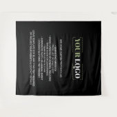 ビジネスロゴのブラカスタムンドブラック背景 タペストリー (正面(横))