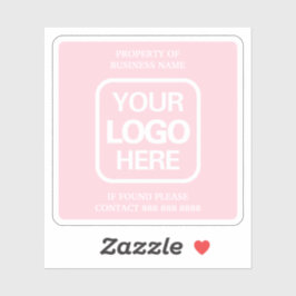 ビジネスロゴのプロパティシンプルピンクモダン色 シール