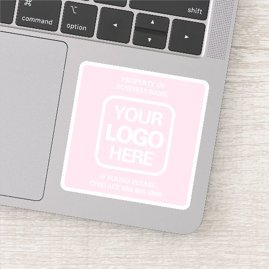 ビジネスロゴのプロパティシンプルピンクモダン色 シール (詳細)