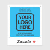 ビジネスロゴのプロパティシンプルモダンスカイブルー シール (シート)