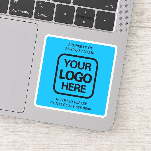 ビジネスロゴのプロパティシンプルモダンスカイブルー シール (詳細)