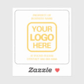 ビジネスロゴのプロパティシンプル白モダン金ゴールド シール (シート)