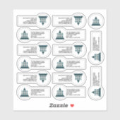 ビジネスロゴのプロモーションアドレス14コンターカットビニル シール (シート)