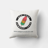 ビジネスロゴのプロモーションカスタムの追加 クッション (裏面)