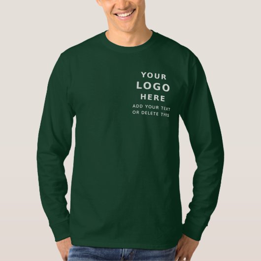ビジネスロゴのプロモーションシンプル長袖 Tシャツ (正面)